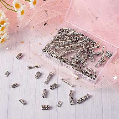 150pcs 15 perles de tube en alliage de style tibétain(FIND-SZ0001-16-RS)-6