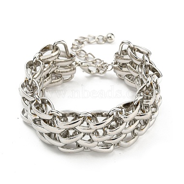 Iron Multi-strand Wide Bracelets for Women(NJEW-K261-13P)-2