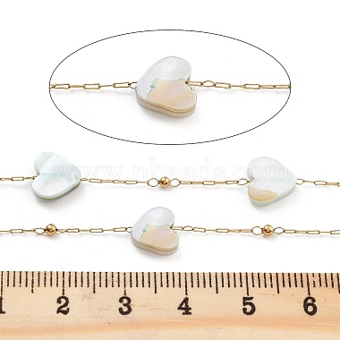 Handmade Heart Natural Shell Beaded Chains(CHS-P019-05G)-2