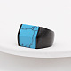 Rectangle Synthetic Turquoise Finger Ring(FIND-PW0021-08A-EB)-1