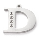 304 pendentif lettre en acier inoxydable sertis strass(STAS-J028-01D)-1