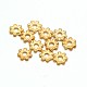 Light Gold Plated Alloy Flower Daisy Spacer Beads(PALLOY-E385-04KCG)-1