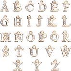 2 Sets Alloy Pendants, Letter A~Z, Light Gold, 12.5~13.5x5.5~12x2.5mm, Hole: 1.4mm(FIND-NB0001-40)