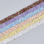 Resin Rhinestone Crystals Beaded Trim, Self Adhesive Resin Tape, for DIY Art Craft, Mixed Color, 7~9x1.5mm, about 1.09 Yards(1m)/Bundle(DIY-N008-04)