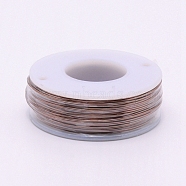 Round Aluminum Wire, with Spool, Coconut Brown, 20 Gauge, 0.8mm, 36m/roll(AW-G001-0.8mm-15)