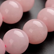 Round Natural Rose Quartz Gemstone Bead Strands, 12mm, hole: 1mm, about 32pcs/strand, 14.9 inch(G-J333-02-12mm)