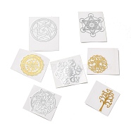 Self Adhesive Brass Stickers, Metal Scrapbooking Stickers, Mixed Shapes, Mixed Color, 25.5~35x18.5~35x0.4mm(DIY-XCP0003-03)