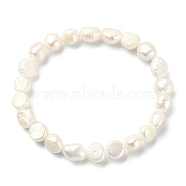 Natural Pearl Beaded Stretch Bracelets, WhiteSmoke, Inner Diameter: 2 inch(5cm)(BJEW-JB09492)