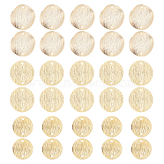 30Pcs 3 Styles Brass Connector Charms, Long-Lasting Plated, Curved Flat Round, Real 24K Gold Plated, 14~18x1mm, Hole: 1.2~1.5mm, 10pcs/style(KK-HY0001-32)