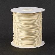 Eco-Friendly Korean Waxed Polyester Cord, Cornsilk, 2mm, about 90yards/roll(80m/roll)(YC-P002-2mm-1112)