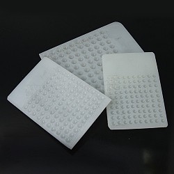 Bead Counter Boards, for Counting 100 Beads, White, 90~170x57~130x4~6mm, Bead size: 4~12mm(TOOL-MSMC001-M1)