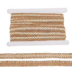 GOMAKERER 10M Braided Burlap Ribbon, for Clothing Hat Material Shoe Material Accessories, with 1Pc Cardboard Display Card, Tan, 5/8~3/4 inch(16~17.5mm), about 10.94 Yards(10m)/Card(OCOR-GO0001-16A)