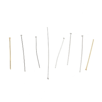 Stainless Steel Head Pins, Mixed Color, 30.5~50x0.6~0.8mm, Head: 1.5mm, about 500pcs/50g