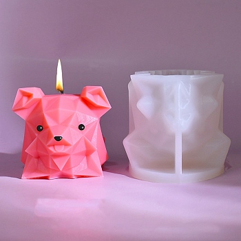 Origami Style DIY Silicone Candle Molds, for Scented Candle Making, Dog, 10.6x7.4x8.5cm