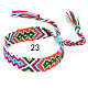 Cotton Braided Rhombus Pattern Cord Bracelet(FIND-PW0013-003A-23)-1