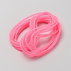 3M Hollow Pipe PVC Tubular Synthetic Rubber Cord, Hot Pink, 2mm, Hole: 1.4mm, about 3.28 Yards(3m)/pc(RCOR-WH0003-05L)