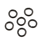 304 Stainless Steel Open Jump Rings, Ion Plating(IP), Black, 5x0.8mm, Inner Diameter: 3.5mm, 20 Gauge(SA-CBAF81C-01F-EB)