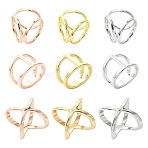 18Pcs 9 Styles Alloy Scarf Ring Buckle for Women Lady Girls, Mixed Color, 18~25x21.5~27.5x21.5~24.5mm, 2pcs/style(AJEW-CJ0001-36)