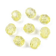 Transparent Acrylic Beads, Faceted, Cone, Champagne Yellow, 7.5mm, Hole: 1.7mm, 2173pcs/500g(OACR-Q015-01C)