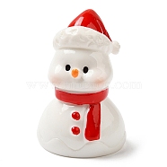 Christmas Theme Resin Display Decorations, for Car or Home Office Desktop Ornaments, Snowman, 24.5x22x36mm(DJEW-F022-B08)