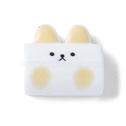 Opaque Resin Cabochons, Rabbit, Yellow, 23x24.5x10mm(RESI-Z033-03A)