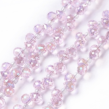 7mm Pearl Pink Teardrop Glass Beads
