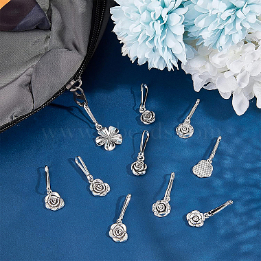 36Pcs 6 Style Alloy Flower Keychain(HJEW-BC0001-23)-5