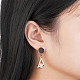 SHEGRACE Titanium Steel Dangle Stud Earrings(JE877A)-5