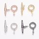 Brass Micro Pave Cubic Zirconia Ring Toggle Clasps(ZIRC-P050-11)-1