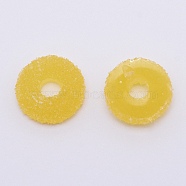 Opaque Resin Linking Rings, Imitation Donut, for DIY Accessories, Gold, 16x5.5mm, Inner Diameter: 5mm(RESI-TAC0004-19A)
