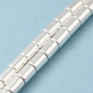 Electroplated Synthetic Non-magnetic Hematite Beads Strands, Column, Silver Plated, 8x6mm, Hole: 1.2mm, about 52pcs/strand, 16.14''(41cm)(G-Q1009-I02-01S)