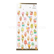Epoxy Resin Sticker, for Scrapbooking, Travel Diary Craft, Ice Cream Pattern, 208x90mm(DIY-A017-05A)