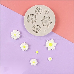 Food Grade Silicone Molds, Fondant Molds, For DIY Cake Decoration, Chocolate, Candy Mold, Flower, Antique White, 70.5x9.5mm(X-DIY-E018-35)