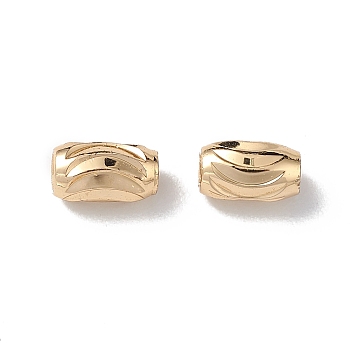 Rack Plating Brass Beads, Long-Lasting Plated, Oval, Light Gold, 5x3mm, Hole: 1.4mm