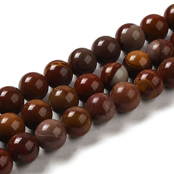 Natural Jasper Beads Strands, Round, 6~7mm, Hole: 1mm, about 59~60pcs/strand, 15.24~15.43''(38.7~39.2cm)