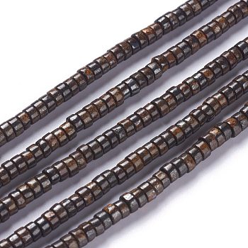 Natural Bronzite Bead Strands, Disc, Heishi Beads, 4x2~2.5mm, Hole: 0.8mm, about 164pcs/strand, 15.75''(40cm)