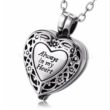 Antique Silver Heart 201 Stainless Steel Pendants