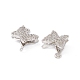 Brass Micro Pave Clear Cubic Zirconia Connector Charms(ZIRC-P100-06P)-3