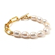 Natural Baroque Pearl Keshi Pearl Beaded Bracelets(BJEW-JB05317)-1