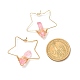 Boucles d'oreilles enveloppées de fil de quartz naturel galvanisé pour fille femmes(EJEW-JE04648-01)-4