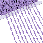 40M Polyester Wavy Fringe Trim Ribbon, Wave Bending Ribbon, Medium Purple, 1/8 inch(3mm)(OCOR-GF0004-39I)