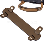 Imitation Leather Bag Strap Padding, Pressure Relief Shoulder Strap Protector Cover, with Iron Button, Olive, 22.8x9.3x0.5cm(DIY-WH0304-307A)