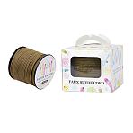 Faux Suede Cord, Faux Suede Lace, Paper Box Packing, Olive Drab, 3.0x1.4mm, about 98.43yards/roll(90m/roll)(LW-JP0001-3.0mm-1137)