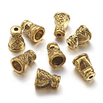 Tibetan Style Bead Cone, Antique Golden Color, Lead Free & Nickel Free & Cadmium Free, Vase, Antique Golden Color, Size: about 7.5mm wide, 10mm long, hole: 1.5mm(GLF0320Y-NF)