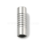 304 Stainless Steel Magnetic Clasps, Column, Stainless Steel Color, 15x5mm, Hole: 3mm(STAS-B082-02A-P)