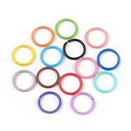 Iron Jump Rings, Open Jump Rings, Mixed Color, 18 Gauge, 10x1mm, Inner Diameter: 8mm(IFIN-F149-B)