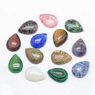 Natural & Synthetic Mixed Stone Cabochons, Teardrop, 25x18x7mm(G-E491-B)