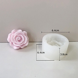 Flower Scented Candle Food Grade Silicone Molds, Candle Making Molds, Aromatherapy Candle Mold, White, 6.4x6.4x3.8cm(PW-WG46971-19)