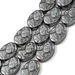 Non-magnetic Synthetic Hematite Beads Strands, Flat Oval with Cameo Goddess, 11.5x7.5x3.5mm, Hole: 1mm, about 35pcs/strand, 15.75''(40cm)(G-I365-03)