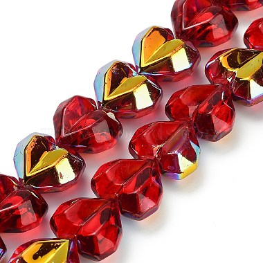 Electroplate Transparent Glass Beads Strands(X-EGLA-B012-AB03)-1